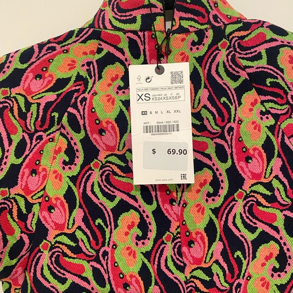 NWT ZARA multi color mini dress - Picture 11 of 15